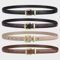 【HUT】 New Women's Fashionable Thin Buckle Belt, Detachable Double Side Denim Belt As A Gift For Mothers And Girlfriends. 