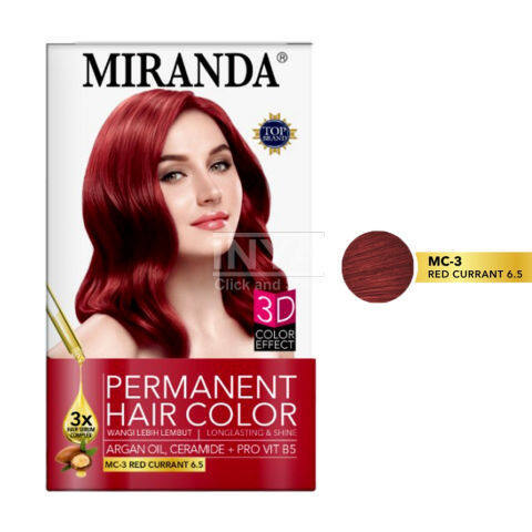 Jual MIRANDA Premium Hair Color 30ml / Cat Pewarna Rambut 3D Colour Red as Fire (FROM MALAYSIA)