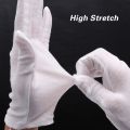 【Top mobile  Store】White Gloves/Labor Insurance Gloves/Jewelry Silver Inspection Gloves/Stretchable Lining Glove. 