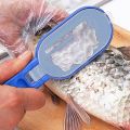 2 In 1 Plastic Fishing Scale Brush Built-in Fish Cutter Fish Skin Brush. 