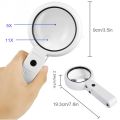 5X 11X 8 LED Magnifier / Magnifying Glass / Dual Use-Stand or Handheld Foldable Magnifier /Table Lamp Super Bright Magnifier. 