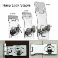 2.5 inch size Locking hasp and staple  Secure lock mechanism 4 inch size Padlock 3 inch size Lock with keys Cabin hatch lock for Home security Outdoor storage Construction sites Warehouse protection. 