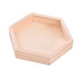 Natural Finish Wood Hexagonal Tray (12x12 INCHES). 
