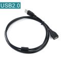 Extension To Wire 3M 5M Super Lap Cable Data Cord Sync 2.0 Male Usb Keyboard For Pc 1.5M Speed Cable Extender Usb Female(Black_3M). 