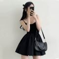 Can't Hide Zhao Lusi Same Style White Fitted Waist Vest Sling Dress Women's Summer Short Skirt Hot Girl Slim White Dress. 