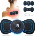 New Portable Mini Electric Neck Massager Spine Massage Patch Pain Relief Vibration Muscle Relaxation Shoulder Back Massager SPI. 