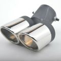 Car Universal 63mm Stainless Steel Dual Outlet Exhaust Pipe. 