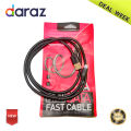 Recrsi Micro USB Fast Charging And Speed Data Tranfersing Data Cable With Thick Wire Black Cable With High Durable As Data cebal Or Data Cabal. 