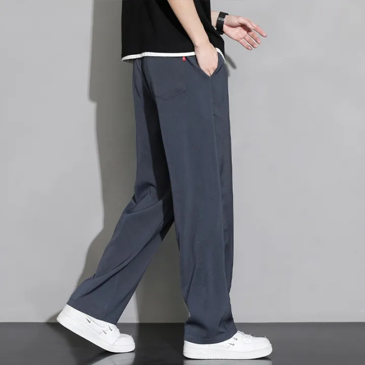 Draping%20Ice%20Silk%20Casual%20Pants%20Men's%20Summer%20Thin%20Loose%20Straight%20Fashion%20Men's%20Clothing%20Sports%20Wide%20Legs%20Boys%20Long%20Pants%20-%20Image%204