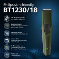 Philips Rechargeable Cordless Wet & Dry Trimmer Skin-Friendly Beard Trimmer for Men | Dura Power Technology | 30mins Runtime with Charging indicator and Travel lock | 2 Year Warranty | BT1230/18. 