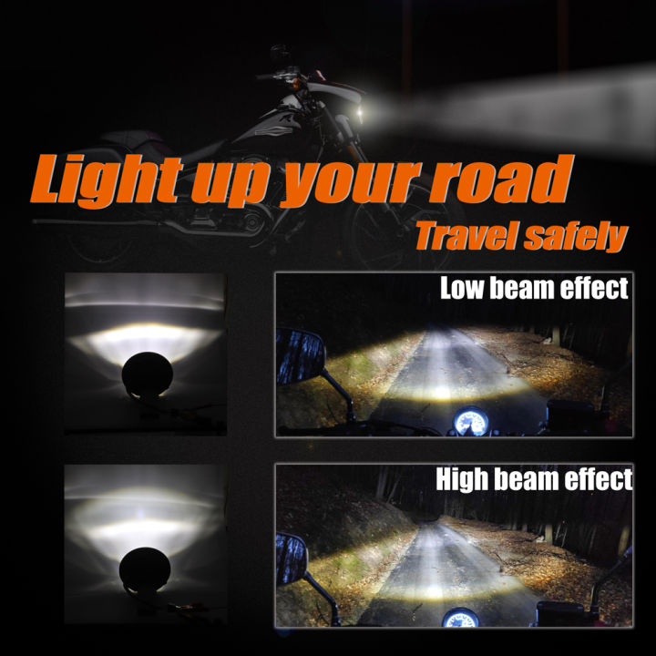 12V%20Motorcycle%20Headlight%20Round%20LED%20Driving%20Lamp%20Head%20Lamp,%202%20Lighting%20Modes,%20Fit%20for%205.75%20inches,%20Retro%20Turn%20Signal%20-%20Image%204
