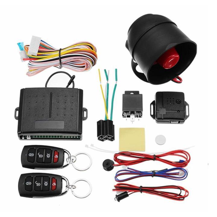 Car Alarm System with siren 2 remote high quality car Alarm system