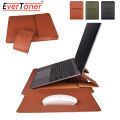 EverToner Stand Cover Soft PU Leather Laptop Sleeve For Macbook Air Pro 13.3 14.1 15.4 inch Laptop Bag Notebook Tablet Case For Xiaomi DELL. 