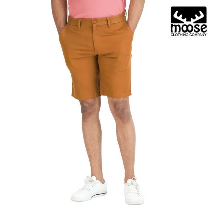 Moose Men’s Slim Fit Chino Short - Gold Brown 7