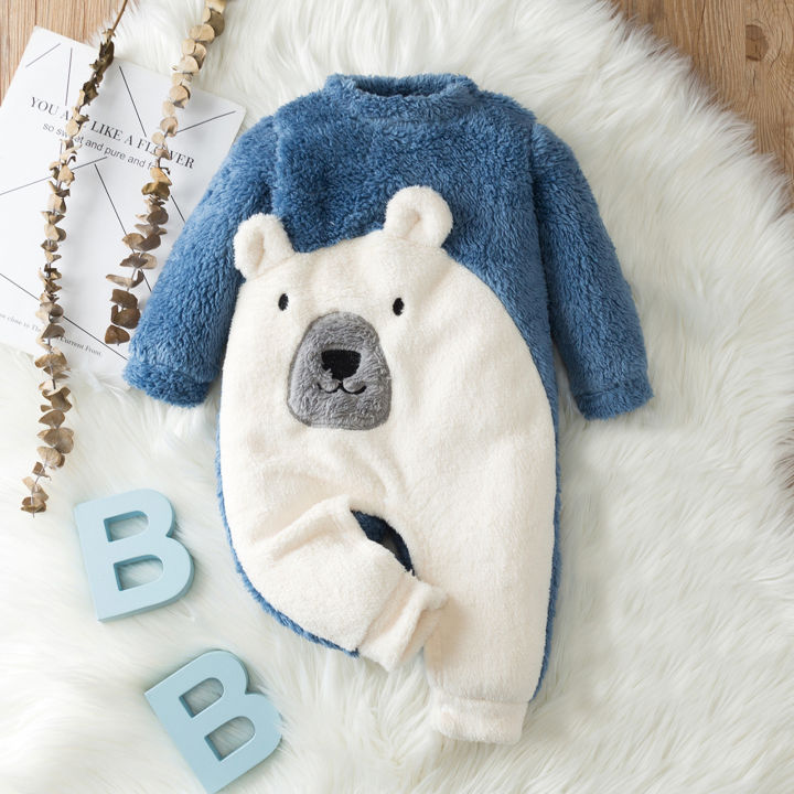 Baby Boy Clothes Cute Newborn Boys Girls Winter Warm Fleece