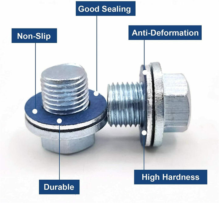 10x%2090430-12031%20Aluminum%20Oil%20Drain%20Plug%20Gaskets%20Crush%20Washer%20Seals%2012mm%20Hole%20Nut%20Seal%20Ring%20For%20Toyota%20Lexus%20-%20Image%202