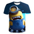 Summer T-Shirt Girls boys Captain Minionss Cartoon Print kids Clothes Fashion Harajuku Children'S Clothing anime T Shirt. 