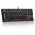 Gaming Mechanical Keyboard Game Anti-ghosting  RGB Mix Backlit Blue Switch 87key teclado mecanico For Game Laptop PC. 