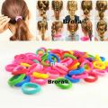 100 Pcs Girls Multi Color Small Hair Tie Band Hair Accessories Elastic Hair Bands Ponytail Holder Small Wool Bands. 