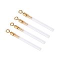 50pcs Poratble PVC Fishing Swivels 3 Sizes White&Gold Tube Floats Adapters Fishing Floats Adapter Fishing Supplies. 