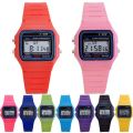 bellylady Students Electronic LED Digital Plastic Sports Wrist Watch Waterproof Watch - Pink. 