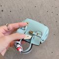New Creative Mini Earphone Bag Leather Mini Platinum Bag Mini Bag Earphone Case Kawaii with Lanyard Key Chain for Apple Airpods Pendant Accessory. 