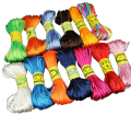 Satin Nylon Cord Rope - Braided Cord Macrame Beading Rattail Wire Cord. 