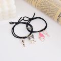 2pcs Cute Cartoon Magnet Couples Distance Matching Bracelets / Mutual Attraction Friendship Braided Rope Bracelet / Charm Couple Bracelets / Gifts Jewellery Accessories for Women Men Boyfriend Girlfriend Best Friends. 