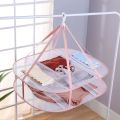 【WEJA】Clothes Drying Basket Folding underwear Hanging Clothes Sweaters net Basket Windproof Breathable Multi-Layer Rectangular Flat. 