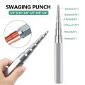 Durable Swaging Punch Copper Pipe Tube Expander 1/4" 5/16" 3/8" 1/2" 5/8" 3/4" Repair Tool Swaging Copper Tubing Swaging Tool Refrigerator. 