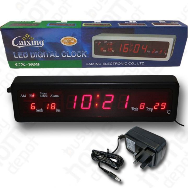 CAIXING LED DIGITAL CLOCK CX808 Wall Clock Daraz.lk