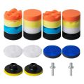 24Pcs 3-in Polishing Pad Kit Sponge Buffing Pads for Car Foam Drill Car Care Polisher Buffing Kit for Waxing Polishing. 