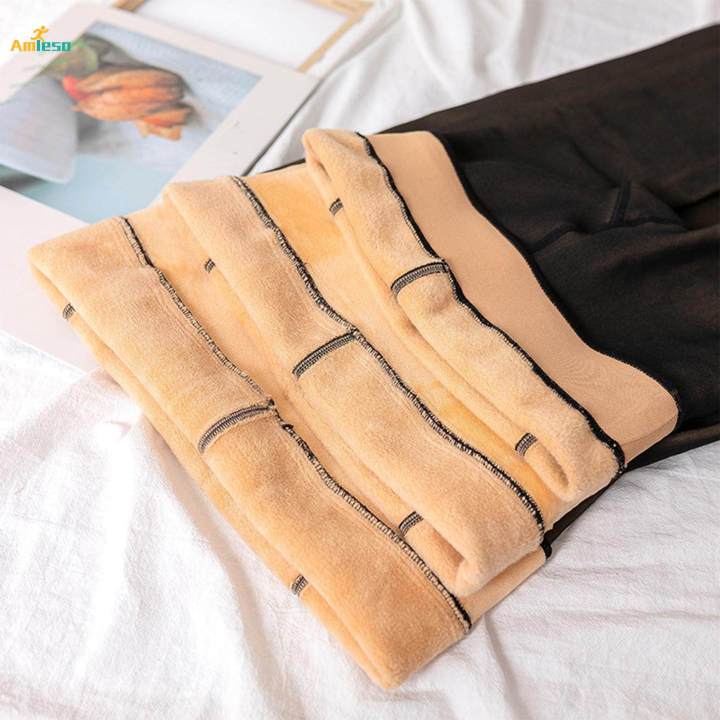 Women%20Fleece%20Lined%20Tights%20Thermal%20Stockings%20Stretch%20Opaque%20Slim%20Black%20-%20Image%202