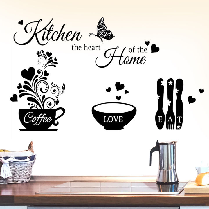 Kitchen%20Wall%20stickers%20Cooking%20Wall%20Decal%20Home%20Decoration%20Wall%20Decor%20Kitchen%20Kitchen%20the%20Heart%20of%20the%20Home%20Kitchen%20stickers%20Black%20theme%20wall%20sticker%20Big%20Butterfly%20Kitchenware%20cooking%20tools%20-%20Image%204