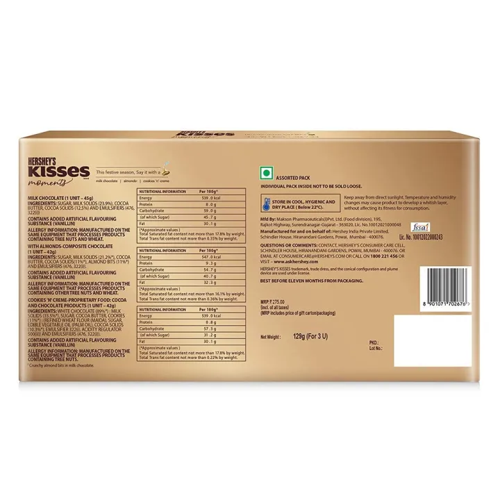 Hershey's%20Kisses%20Moments%20Chocolate%20Gift%20Pack,%20129g%20(FROM%20INDIA)%20SAB%20-%20Image%203