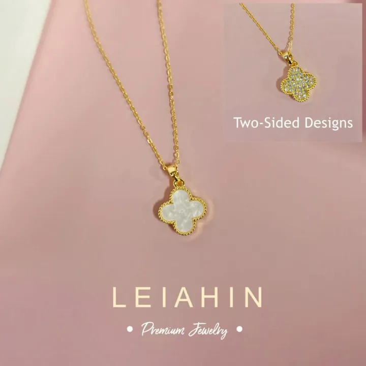 ShopSphere%20LEIAHIN%2018K%20Gold%204%20Leaf%20Clover%20Pendants%20Tala%20Necklace%20For%20Women%20Fashion%20Jewelry,TBK%20Bestie%20Necklaces,Korean%20Accessories%20L1%20-%20Image%204