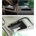 Car Tissue Box Towel Sets Car Sun Visor PU Leather Tissue Box Holder Car Tissue Holder for Cars Black. 