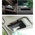 Car Tissue Box Towel Sets Car Sun Visor PU Leather Tissue Box Holder Car Tissue Holder for Cars Black. 