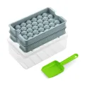 Mini Ice Cube Tray with Bin & Scoop Ice Tray for Mini Fridge Freezer Crushed Ice Tray for Chilling Drinks Coffee Juice. 
