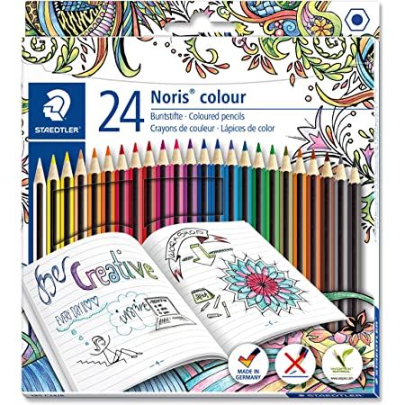 5x Staedtler® 185 C24 Farbstift Noris® colour - 3 mm, Kartonetui mit 24 sortiert