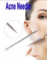 Blackhead and whitehead Remover Pin Needle Comedone Extractor Acne Pimple Pin Removal - Silver. 