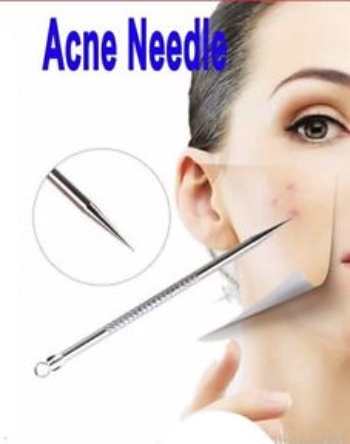Blackhead and whitehead Remover Pin Needle Comedone Extractor Acne Pimple Pin Removal - Silver