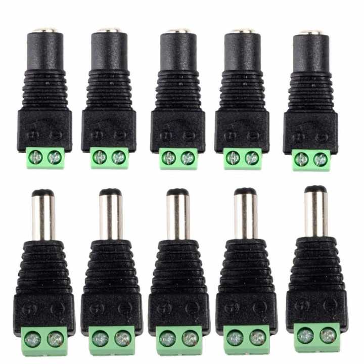 10pcs%2012V%20DC%20Power%20Connector%20Plug%20Jack%20Male%20Female%20Socket%20Barrel%202.1mm%20x%205.5mm%20Adapter%20for%20CCTV%20Camera%20LED%20Strip%20Supply%20Terminal%20-%20Image%204