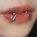 Steel Lip Ring Horseshoe Labret Ring Piercing Punk Spike Nose Ring Eyebrow Tongue Piercing Jewelry. 