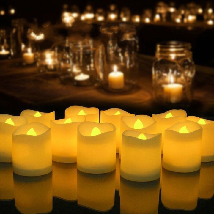 Flameless LED Candles Tea Light Battery-Powered Candle Lamps for Part Decoration