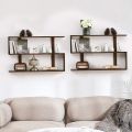 Multifunctional Shelf,Wall Shelf, Partition Wall Hanging, Simple Modern Bedroom Living Room Shelf Storage Display/Walnut Color. 