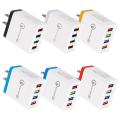Portable 4 Ports Smart USB Charger Universal 3A Fast Charging Travel Phone Charger US EU Plug Adapter 6 Colors Dropshipping NEW'. 