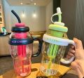 Water Bottle with Straw Large Water Bottles Aesthetic Leakproof Drinking Bottle BAP Free  1200ml. 