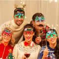 Glass Led Glasses Illuminated Lighted Eyeglass Frame Glowing Glasses Transparent Led Christmas Glasses for Party Christmas. 