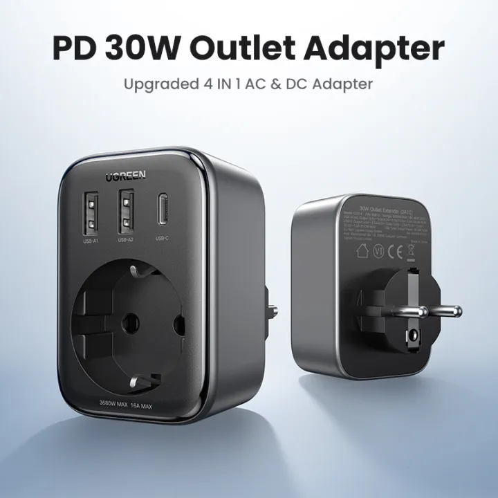 UGREEN%20PD%2030W%20GaN%20Fast%20Charger%20AC%20Outlets%20Adapter%202%20USB%201%20USB-C%20Port%20Travel%20Plugs%20for%20iPhone%2014%20Xiaomi%20Wall%20Socket%20Power%20Strip%20Charger%20-%20Image%208